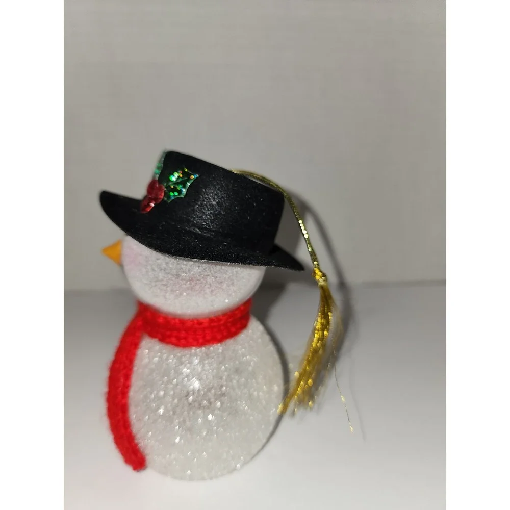 Lenox Wonder‎ Ball Snowman with Top Hat Lit Color Changing